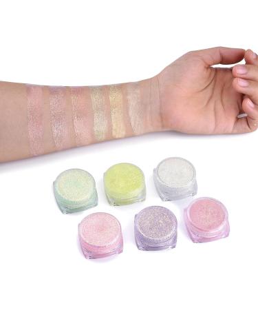 UV Glow Body Face Glitter Gel - 6 Colors Luminous Chunky Glitter - Self-Adhesive UV Black Light Glitter for Body, Face, Hair, and Eyeshadow - Perfect for Carnival, Party, Halloween Makeup - 01 Set - Buy Online on GoSupps.com