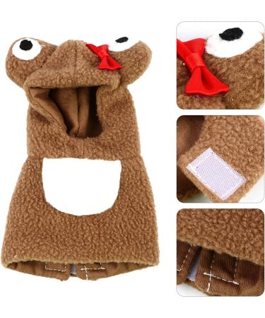 Balacoo Frog Pet Bird Hoodie - Christmas Parrot Costume Jumpsuit for Winter Warmth | Ideal for Parakeet, Cockatiel, Conure, Cockatoo | Brown S - Buy Online on GoSupps.com
