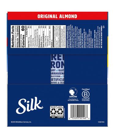 Silk Pure Almond Milk Original, 32 Fl Oz - Pack of 6 | Dairy-Free & Nutritious - Buy Online on GoSupps.com