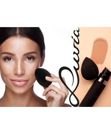 Luvia Beauty Blender Sponge - Extra Soft Make-Up Egg in Timeless Black - Best Cosmetic Blending Sponge for Flawless Application - Buy Online on GoSupps.com