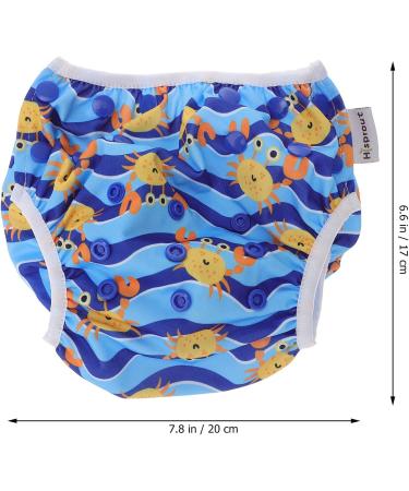 Healifty Reusable Swim Nappy Deep Sea Blue Fish for Newborn Toddler Boys Girls (0-3 Years) | Swimming Diapers - Buy Online on GoSupps.com
