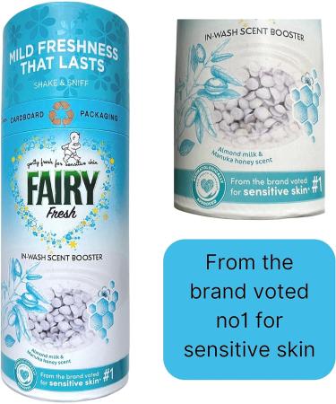 Fairy In-Wash Scent Boosters Almond Milk & Manuka Honey 3 packs of 176g with Organza Bags & Top Tips Guide - Buy Online on GoSupps.com