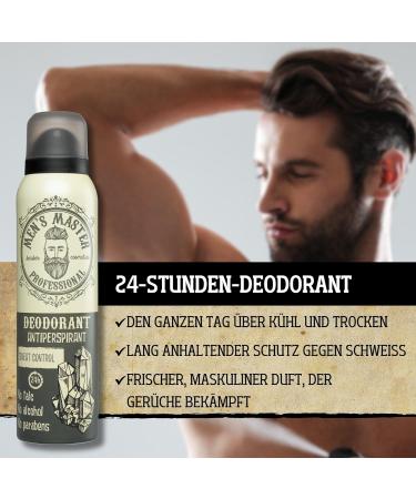 Men's Master 3-Part Daily Set | 24-Hour Antiperspirant Anti-Aging Cream Shampoo & Facial Care | Perfect Gift Set for Him - Buy Online on GoSupps.com