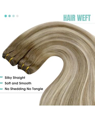 Youngsee Real Hair Tress Ombre Blonde Extensions - Short 35cm Hair Weave Medium Brown to Platinum Ombre 100g #8/60/8 - Buy Online on GoSupps.com