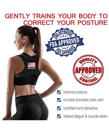 SNUSIM Posture Corrector Upper Back Brace for Women and Men - Pain Relief Support Belt for Neck, Shoulders, and Spine - Breathable and Adjustable - Buy Online on GoSupps.com