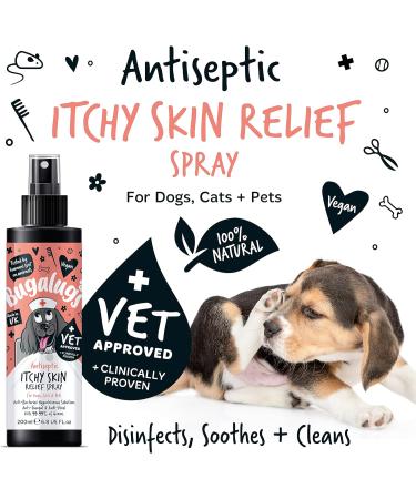 BUGALUGS itchy dog skin relief Antiseptic spray for dogs puppy cats & pets - Dog grooming Antibacterial Antifungal for dog itchy skin relief- use with our dog shampoo sensitive skin 200ml Spray - Buy Online on GoSupps.com
