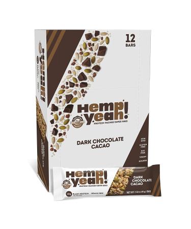 Buy Manitoba Harvest Hemp Yeah! Dark Chocolate Cacao Protein Bars - 12 Pack (1.59 oz Each) - Healthy Snack Option - Buy Online on GoSupps.com