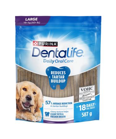 DentaLife Daily Oral Care Dog Treats for Large Breed Dogs - 587 g Pouch (1 Pack) 587 g (Pack of 1)