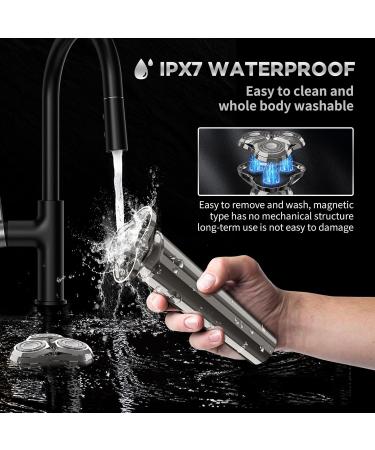 Men's 3D Rechargeable Electric Shaver - Waterproof Rotary Razor for Face, Anti-Pinch Technology - Ergonomic Design for Easy Use at Home or Travel - Buy Online on GoSupps.com