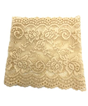 Decorative Unlined Picc Line Lace Sleeve Cover for Cancer Chemo Diabetes Freestyle Libre Lymes Disease - Suitable for weddings/events (6" COFFEE)