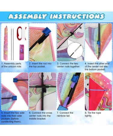 TOY Life Unicorn Kite for Kids - Easy-to-Fly Large Beach Kite for Ages 4-12 - Fun Gift for Children - Ideal for Outdoor Activities - Buy Online on GoSupps.com
