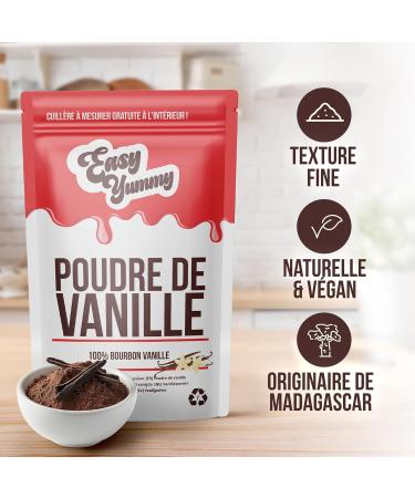 Easy Yummy Vanilla Powder (25g) 100% Bourbon Vanilla Vanilla Powder for Baking Vegan Vanilla Powder - Buy Online on GoSupps.com