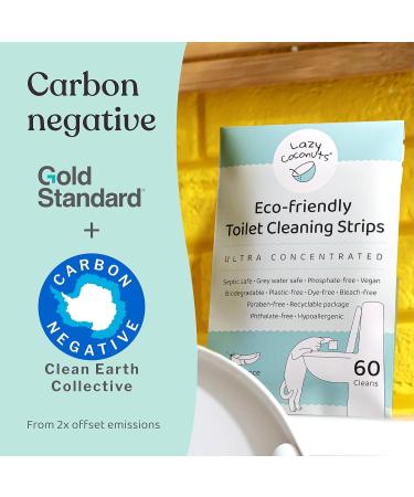 Toilet Bowl Cleaner Strips - 60 Cleans | Plastic-Free Dye-Free & Lemon Essential Oil | Eco-Friendly Cleaning Solution - Buy Online on GoSupps.com