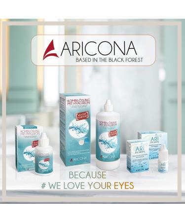 Buy Aricona Contact Lenses Fluity - 2 x 360ml All-in-One Solution with Hyaluron | Contact Lens Fluid for Soft Lenses | Includes Containers | International Shipping - Buy Online on GoSupps.com
