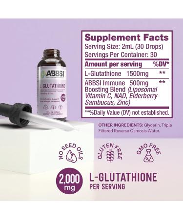 Liposomal Glutathione Liquid 2000MG with NAD & Elderberry - Immune Support Antioxidant - Non-GMO Vegan Gluten-Free - 2 fl oz - Buy Online on GoSupps.com