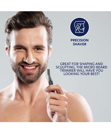 Groom Essentials Micro Precision Beard Trimmer for Men | Cordless Hair & Mustache Trimmer | Ergonomic Handle & Double-Sided Guide - Buy Online on GoSupps.com