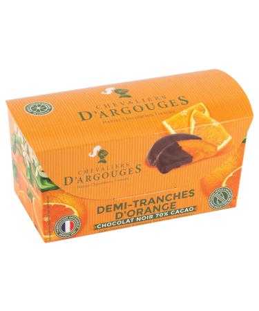 CHEVALIERS D'ARGOUGES French Master Chocolatiers - Slices of candied oranges coated dark chocolate 70% - Tasting Ballotin