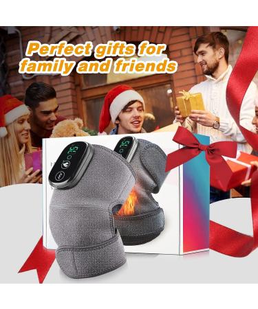 3-in-1 Heated Knee Massager & Shoulder Heating Pad with Vibration - Cordless Rechargeable for Stress Relief - 1 Pack - Buy Online on GoSupps.com
