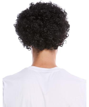 WIG ME UP PW0186-P103 | Short Frizzy Curls Afro Wig for Men & Women | Carnival Ready Black Mop Style - Buy Online on GoSupps.com