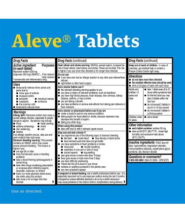 200 Count Aleve Easy Open Arthritis Cap Tablets for Pain Relief - Naproxen Sodium - Buy Online on GoSupps.com