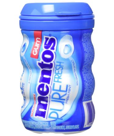 Mentos Pure Fresh - Mint Flavour - Pack of 6 bottles (300 pieces) - Sugar-free Gum Fresh Mint