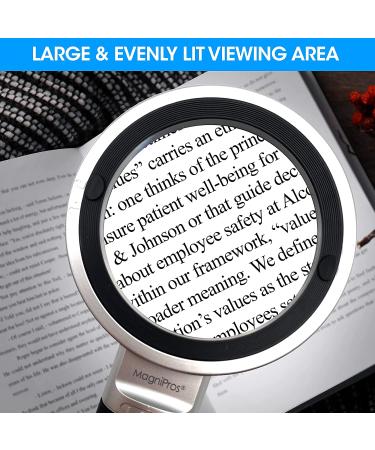 10X Magnifying Glass with Detachable Lenses and 3 Light Modes - Ideal for Reading, Hobbyists, Seniors, Inspection, Coin, and Jewelry - Buy Online on GoSupps.com