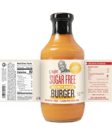 G Hughes Sugar Free Secret Burger Sauce 2 Pack Bundled With a Snack Scout Basting Brush - Buy Online on GoSupps.com