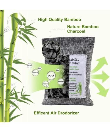 8 Pack Bamboo Charcoal Air Purifying Bags - Nature Activated Odor Eliminator for Closet, Car, Home - Includes Hooks for Easy Use - Buy Online on GoSupps.com