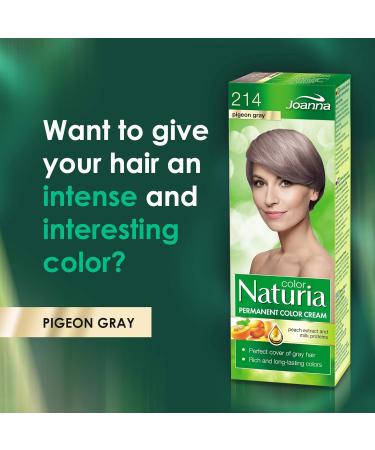 Joanna Naturia Color Permanent Hair Color Cream Goodness of Milk Proteins and Peach Extracts Premium-Quality Hair Dye Provides Soft and Lustrous Hair Long-Lasting Hair Colors Pigeon Gray - Buy Online on GoSupps.com