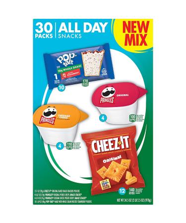 Kellogg's All Day Snacks Variety Pack - 30 Lunch & Office Snacks for Kids - 34.5oz Box - Buy Online on GoSupps.com