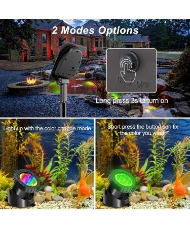 Coreslux Solar Pond Lighting - Adjustable RGB Underwater Spotlights | IP65 Waterproof Landscape Lights (3 Pack) - Buy Online on GoSupps.com