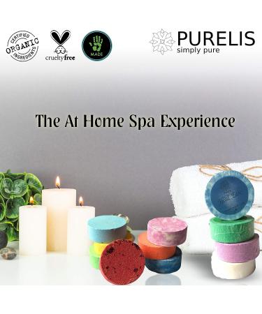 Purelis Shower Steamer Gift Box - Set of 12 Aromatherapy Bath Bombs, Organic Tablets with Essential Oils - Spa Gift Set - Buy Online on GoSupps.com