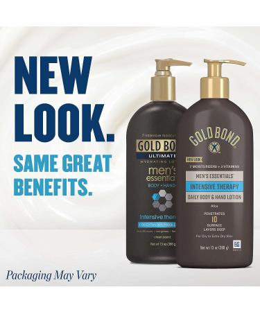 Gold Bond Men's Essentials Hydrating Lotion 13 oz - Intensive Therapy for Extra Dry Skin - Buy Online on GoSupps.com