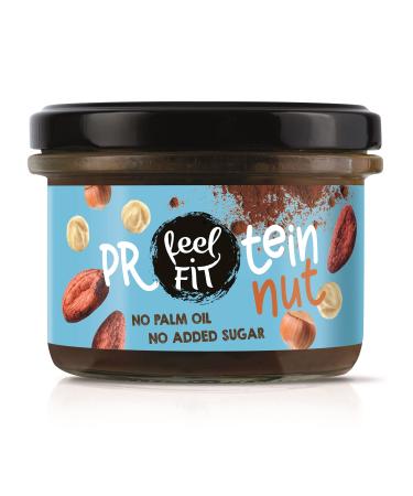 Feel fit protein groove cocoa hazelnut spread without added sugar 19% protein cream without palm oil smooth consistency (6 x 200 g) hazelnuts 200 g x 6 - Buy Online on GoSupps.com
