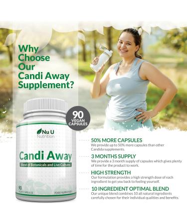 Natural Candida Cleanse & Yeast Support - 90 Vegan Capsules - 3 Month Supply with Caprylic Acid, Oregano & More - Buy Online on GoSupps.com