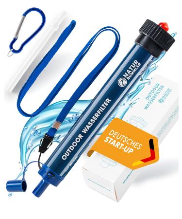 NaturBummler water filter Outdoor 2000 liters CO2-neutral including carabiner and extension neck-kills 99.999% of all bacteria and germs-Survival water filter camping - Buy Online on GoSupps.com