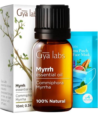 Frankincense Myrrh Roll On & Myrrh Oil for Skin Set - Essential Oils Aromatherapy Roll On with Essential Oil Set - 2x0.34 fl oz - Gya Labs - Buy Online on GoSupps.com