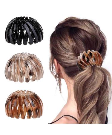 3 pieces of hair clips for women vintage bird nest hair clips big hair clips hair gripper hair accessory hair accessories for girls women black light brown dark brown - Buy Online on GoSupps.com
