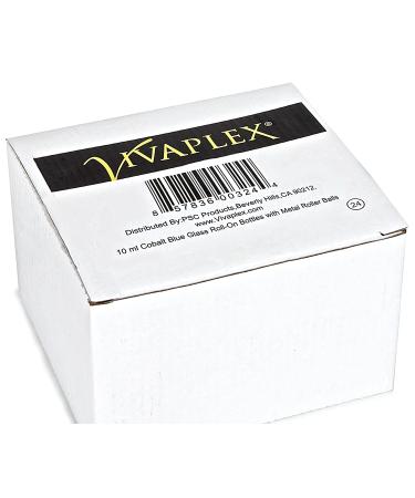 Vivaplex 24-Pack Cobalt Blue 10ml Glass Roll-on Bottles with Stainless Steel Roller Balls + 3 Droppers - Buy Online on GoSupps.com
