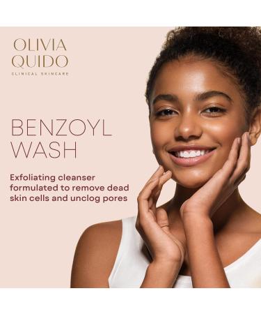 OLIVIA QUIDO Acne Benzoyl Wash 4oz | Effective Facial Cleanser for Acne-Prone Skin | 2.5% Benzoyl Peroxide & Hyaluronic Acid | Unisex Skincare Solution - Buy Online on GoSupps.com