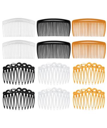12Pcs Hair Combs Slides Hair Slides Plastic French Twist Decorative Hair Comb Hair Accessories for Women Girls 11 and 23 Teeth