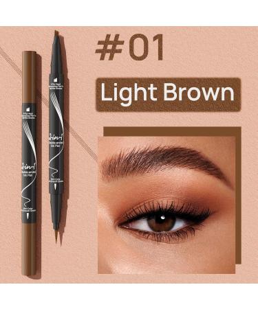 Eyebrow Pen Microblading Eyebrow Pencil with -Fork-Tip and Precise Brush Create Natural Hair-Like Brows Eyebrow Pencil (BW1) - Buy Online on GoSupps.com