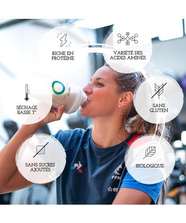 BIOFAIR NUTRITION - Economical size 3 packs Organic plant protein almond 500 g/20 doses 12.8 g protein/dose My dose of healthy and responsible protein Made in France - Buy Online on GoSupps.com