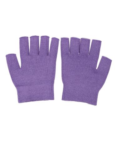Lurrose Ladies Mittens Fingerless Moisturizing Gloves for Women Moisturizing Gloves Day Night Instantly Repair Eczema Cotton Gloves Dry Hands for Dry Rough and Cracked Hands Womens Mittens Purple