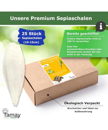 TAMY Sepiachalen Premium - 25 Pieces Sepia Bowl | 250g Reptile Turtle & Bird Food | Optimal Calcium & Vitamin Supply | Terrarium Accessories - Buy Online on GoSupps.com