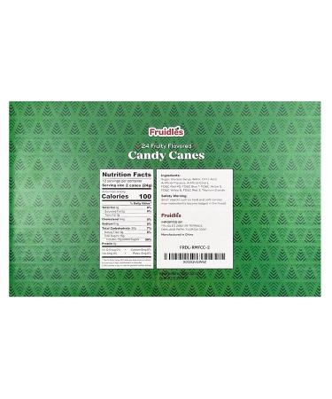 Christmas Candy Canes Suckers  Multicolored Rainbow Fruity Flavor  Individually Wrapped (24-Pack) - Buy Online on GoSupps.com