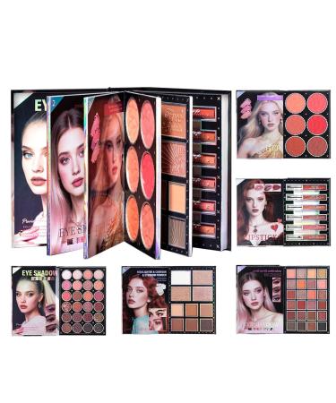 Makeup Book Palette AntiTransfer Powder Barrier 120 G Highlighter Contour Makeup Enchanted Bloom Full Face Makeup MultiPurpose Face Palette For Parties Dates Women Bride