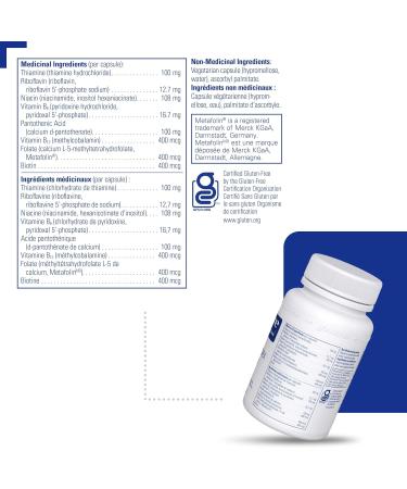 Pure Encapsulations B-Complex Plus - B Vitamins Supplement to Support Neurological Health Cardiovascular Health & Energy Levels* - With Vitamin B12 & More - 60 Capsules 60 count (Pack of 1) - Buy Online on GoSupps.com