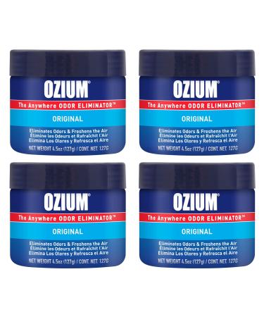 Ozium 4.5 Oz. 4 Pack Odor Eliminating Gel for Homes, Cars, Offices and More, Original Scent, 4 Pack Orginal 4 Pack