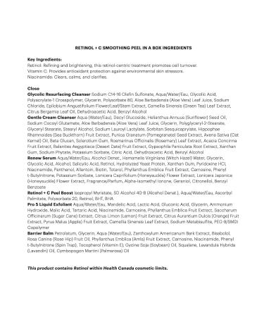 Glo Skin Beauty Retinol + Vitamin C Smoothing Peel Kit - Exfoliate & Brighten Skin at Home | International Shipping - Buy Online on GoSupps.com